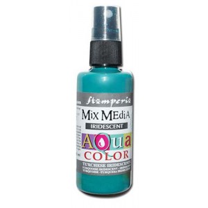 Краска-спрей "Aquacolor Spray" KAQ030 бирюзовый перламутр, Stamperia, 60 мл